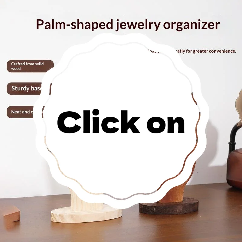 Hand Form Jewelry Display Multifunctional Jewelry Rack Finger Hand Display For Bracelet Wooden Ring Holder Hand Ring Holder
