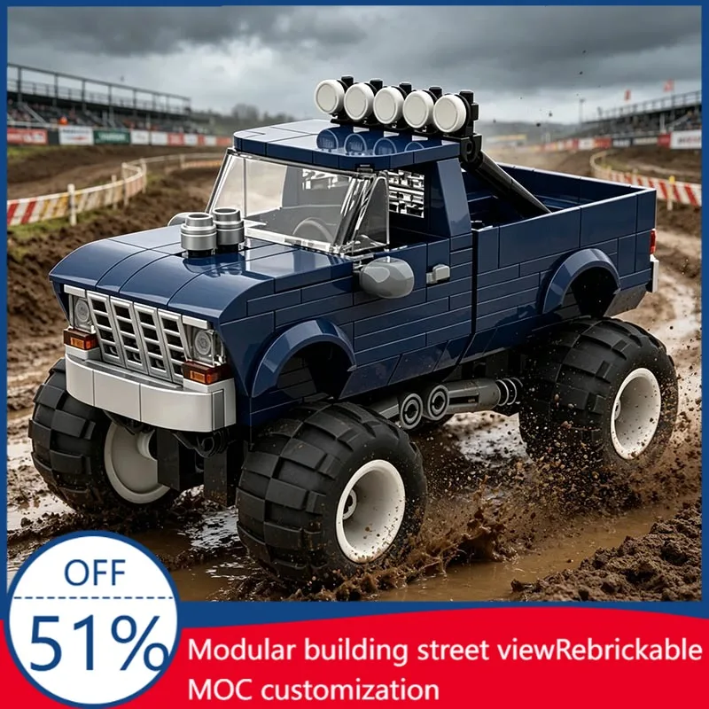 

409PCS MOC Bigfoot Monster Truck Off-Road Vehicle Model Custom Building Blocks DIY Education Children Assembly Toy Festival Gift