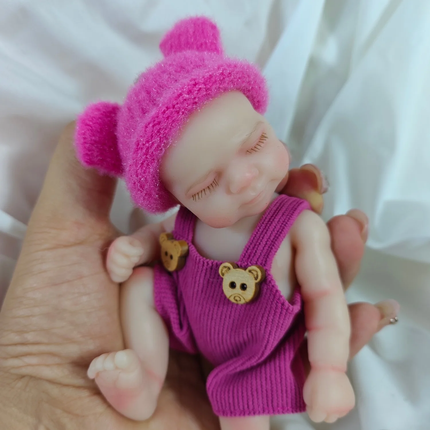 1Pcs 6 Inch Reborn Doll Pascale Full Solid Silicone Flexible Elastic Super Soft Cute Squishy Silicone Lifelike Reborn Bebe