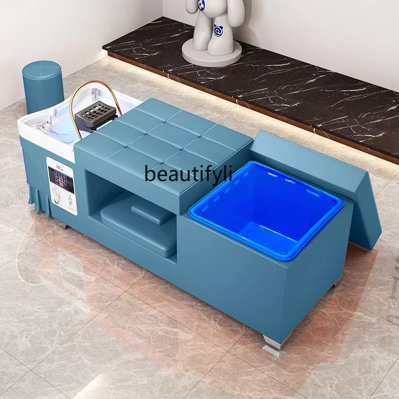 

y17 Water storage type hair treatment shampoo bed hair beauty bed barber shop water circulation fumigation Thai style