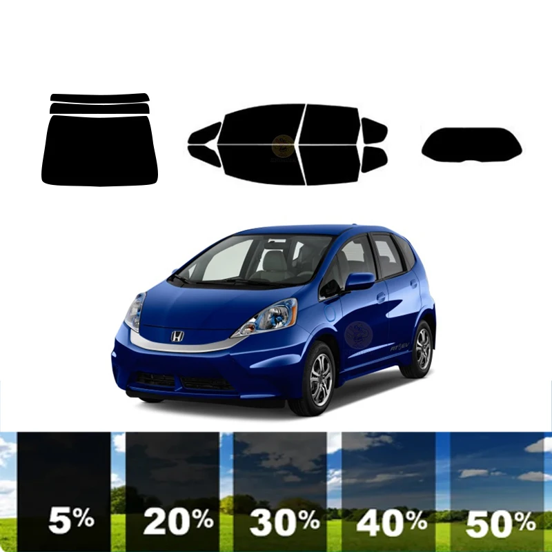 

Предварительно вырезанная съемная тонировочная пленка для окон для автомобиля, 100% УФР, 5%-35%VLT, теплоизоляция, карбон ﻿ Для HONDA FIT 4 DR Шляпа 2009-2014 гг.