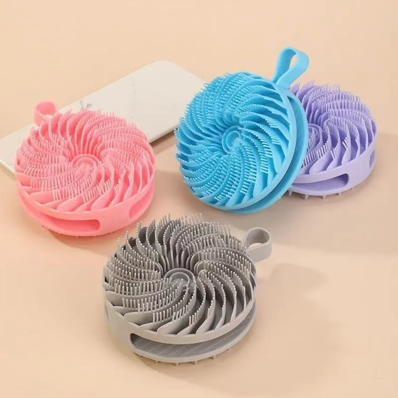 2 in1 Function Double-sided Silicone Pet Shampoo Brush Gentle Scalp Massage Dog Cat Bath Body Scrub Cleaning Tool