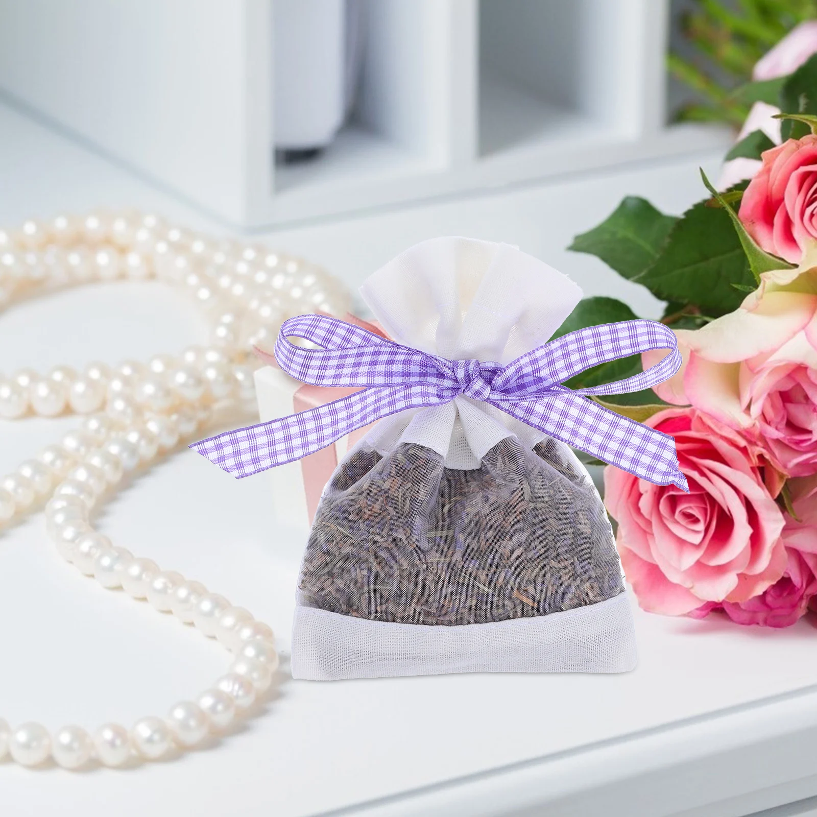 

20 Pcs Lavender Sachet Bag Gift Dried Flower Sachets Bags Purple Cloth Jewelry Present
