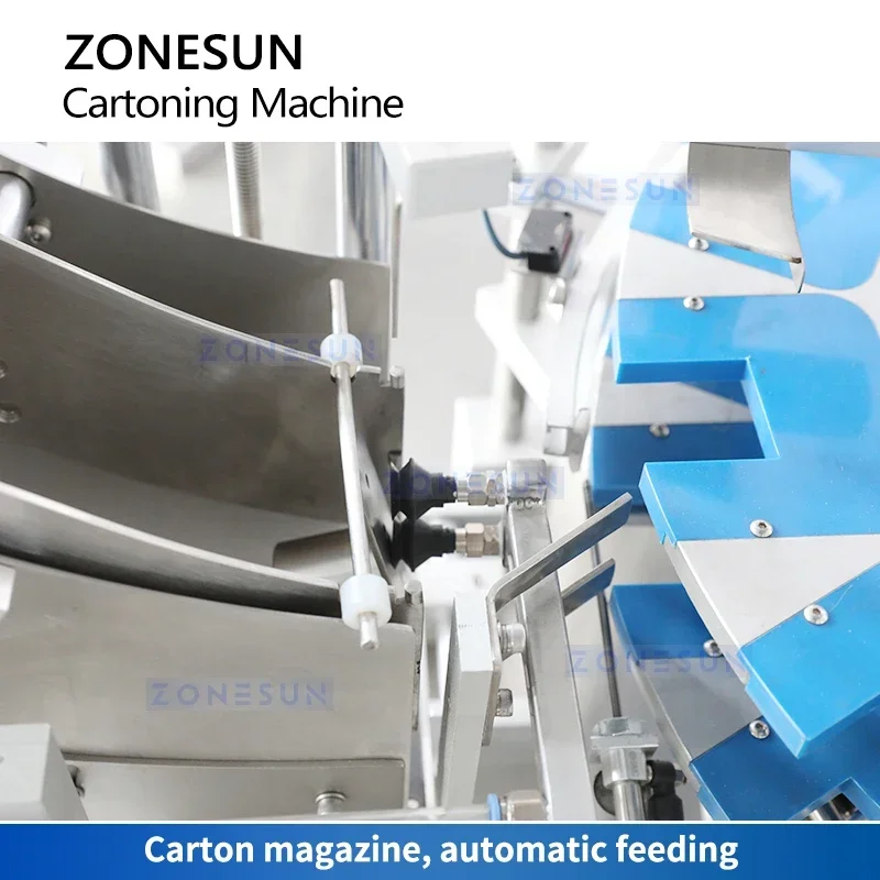 ZONESUN – Machine de scellage verticale automatique, équipement de scellage de boîtes, roue en étoile inversée, emballage de paquets ZS-MSZH50L