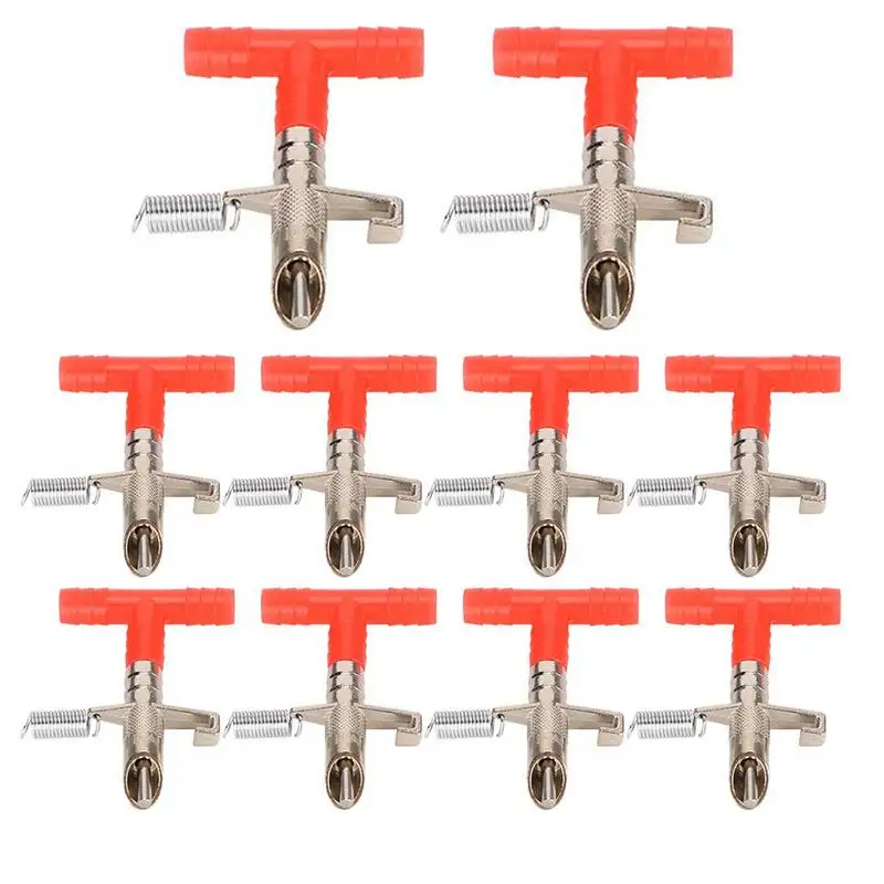

Rabbit Feeder Metal Rabbit Automatic Nipple Drinker Automatic Watering Kit Poultry Watering System Rabbit Waterer 10 PCS Bucket