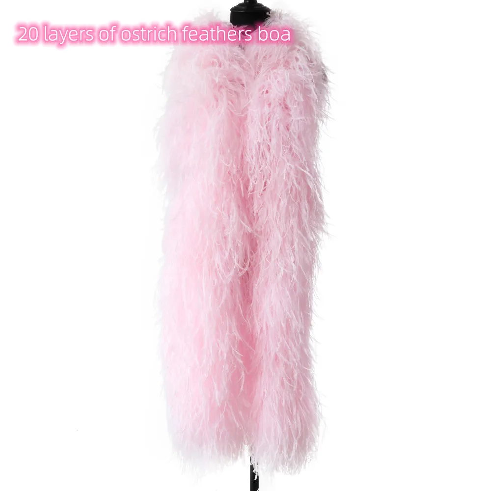 Imagem -03 - Penas de Avestruz Branco Boa Cachecol Natural Ply Feather Vestido de Noiva Acessório Roupas de Carnaval Personalizar Boa 2m 14 15 16 18 20