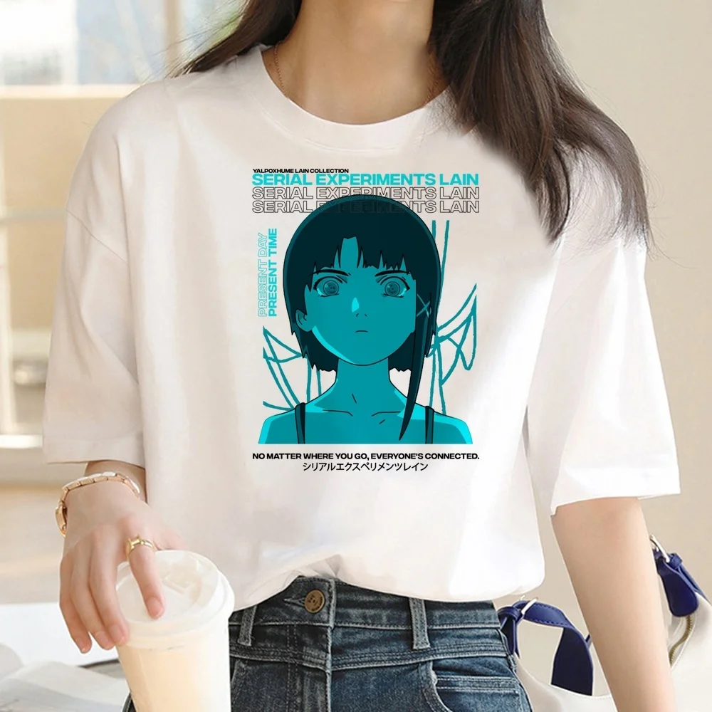 Serial Experiments Lain t shirt women grunge japan emo tshirt meme Retro japan funny emo