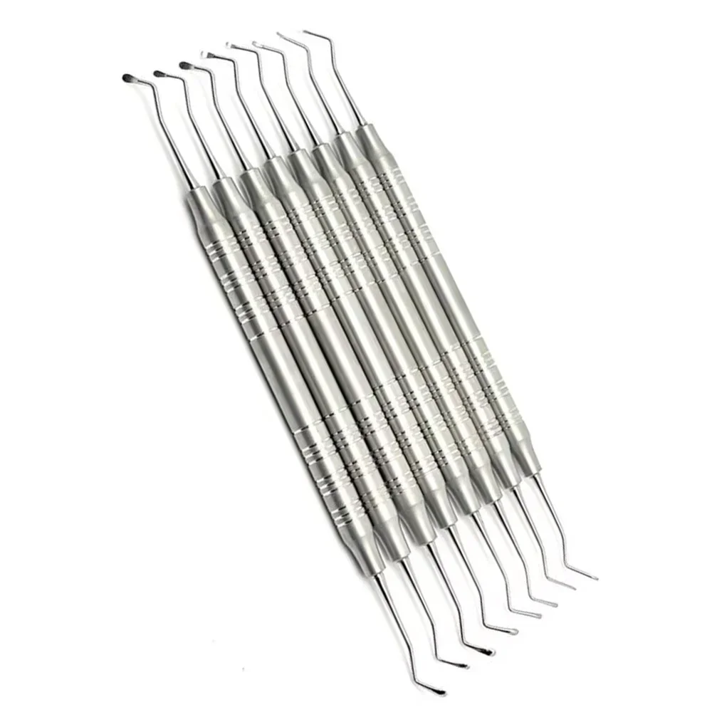 8 قطعة غريسي كوريت طقم الأسنان 0.8-2.2 مللي متر الفولاذ المقاوم للصدأ مقياس اللثة الأسنان الجير مزيل أدوات طبيب الأسنان #5