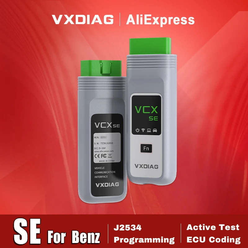 

VXDIAG SE for Mercedes Benz OBD2 Scanner J2534 ECU Programming DOIP All System Car Diagnostic Tools Online Coding Software