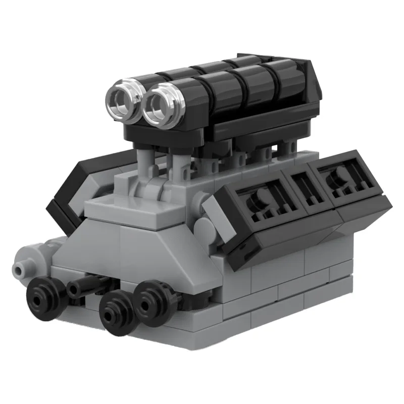 115 부품 MOC 크리에이티브 그레이 엔진 모델 빌딩 블록 디스플레이 브릭 교육용 조립 장난감 크리스마스 선물 소년용