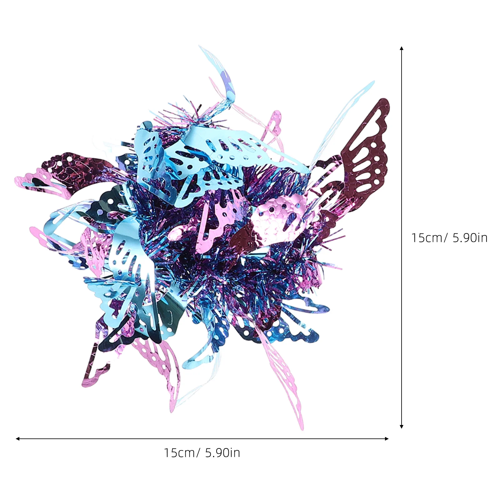 6 個のチアリーディングポンポンハンドブルーピンクメタリックダンスアクセサリーパフォーマンススポーツイベントに最適