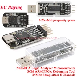 NanoDLA Logic Analyzer TYPE-C SCM ARM FPGA Debugging Protocol Analysis 24MHz SampleRate 8 Channels Open Source Sigrok PulseView