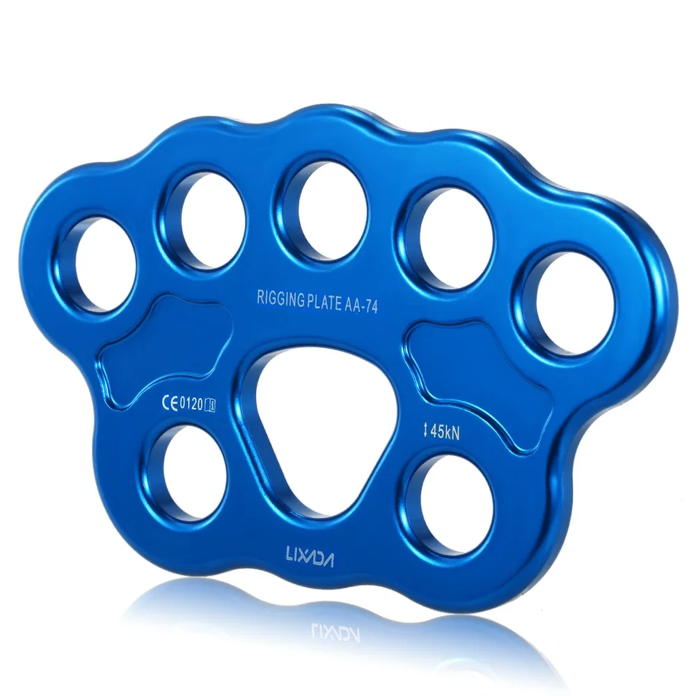 

Outdoor 8 Holes Paw Rigging Plate 45KN Rescue Climbing Mountaineering Equipment Multi Anchor Point Connector Gear