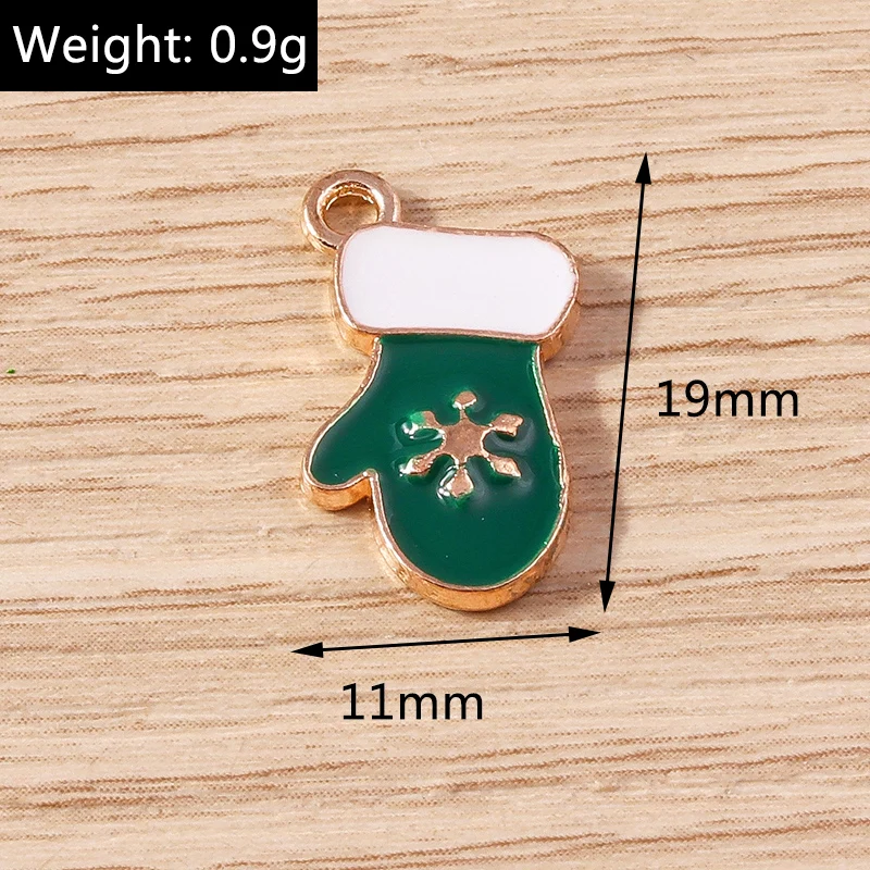 10 teile/los mischen niedlichen Emaille Weihnachts baum Santa Claus Glocken bezaubert Anhänger für Schmuck machen Ohrringe Halsketten DIY Handwerk Geschenk – Detail 40