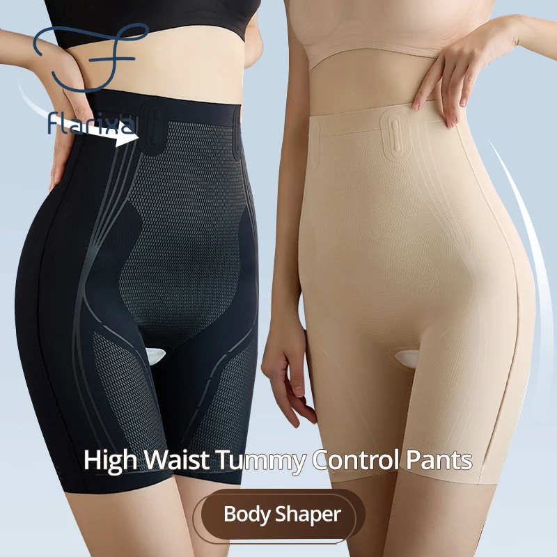 Flarixa Shapewear for Women High Waist Tummy Control Pants 5D Liquid Boxer Shorts Postpartum Belly Slimming Panties Body Shaper