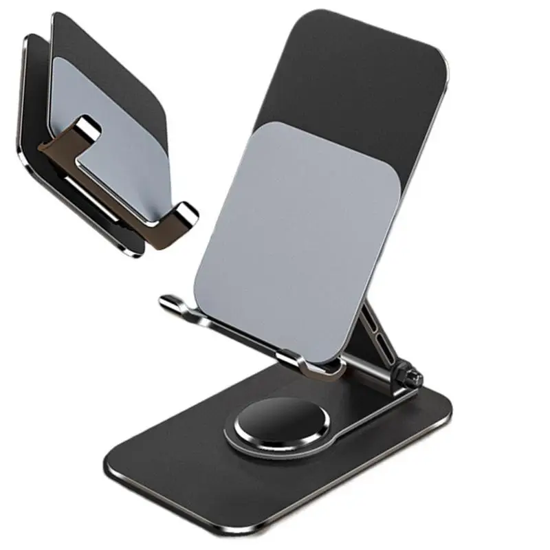 

Настольный держатель для телефона, вращающаяся на 360° подставка для телефона из алюминиевого сплава с нескользящей накладкой, подставка для электронных устройств, принадлежности для стола