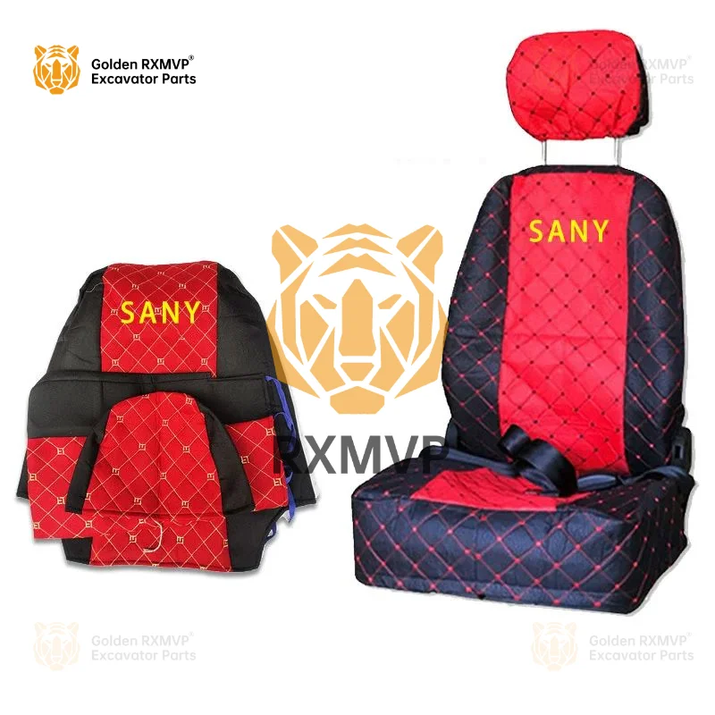 

For Sany SY55 SY60 SY75 SY135 SY205 SY215 SY235-8-9 cab seat cover four seasons universal seat cover cushion excavator