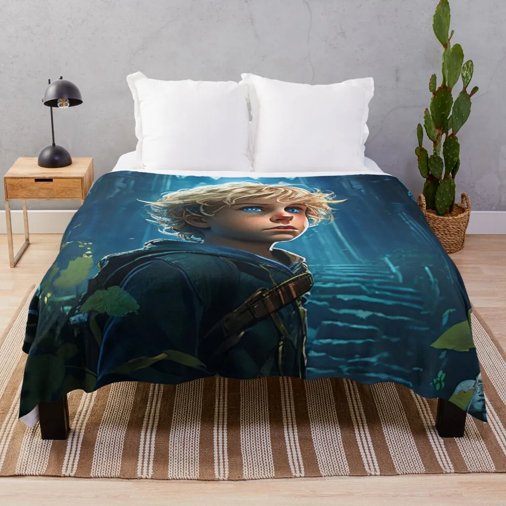 Explorer of time Throw Blanket Hairy Bed linens heavy to sleep Retros Blankets