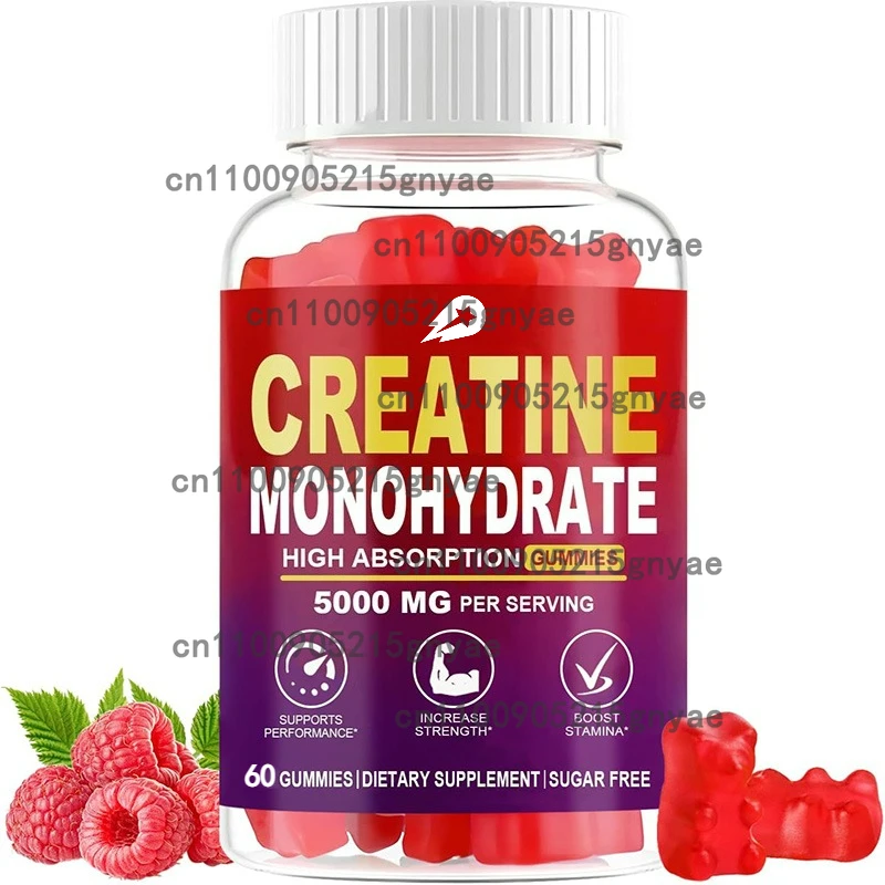 

Жевательные конфеты Hydrate Gummies - Креатин в воде с витамином B12 для стимуляции роста и восстановления мышц - Вегетарианские, 60 жевательных конфет