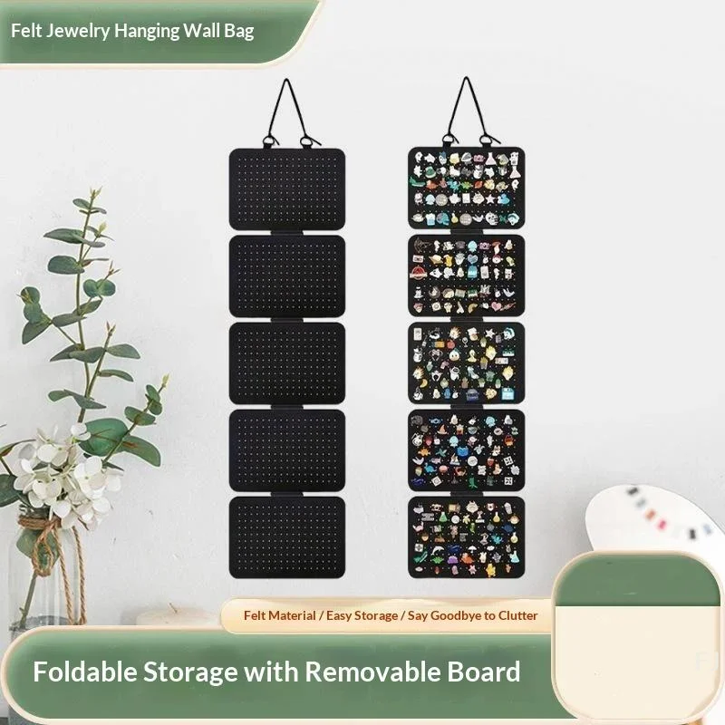 [YU]Felt Hanging Enamel Pin Display Organizer For Storing Pins Badges Brooches In Dorm Bedroom
