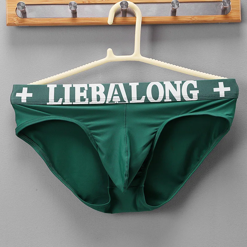 アイスシルクブリーフ男性用セクシーな U 凸ポーチ下着超薄型高弾性快適な滑らかなスポーツパンツスポーツパンティー