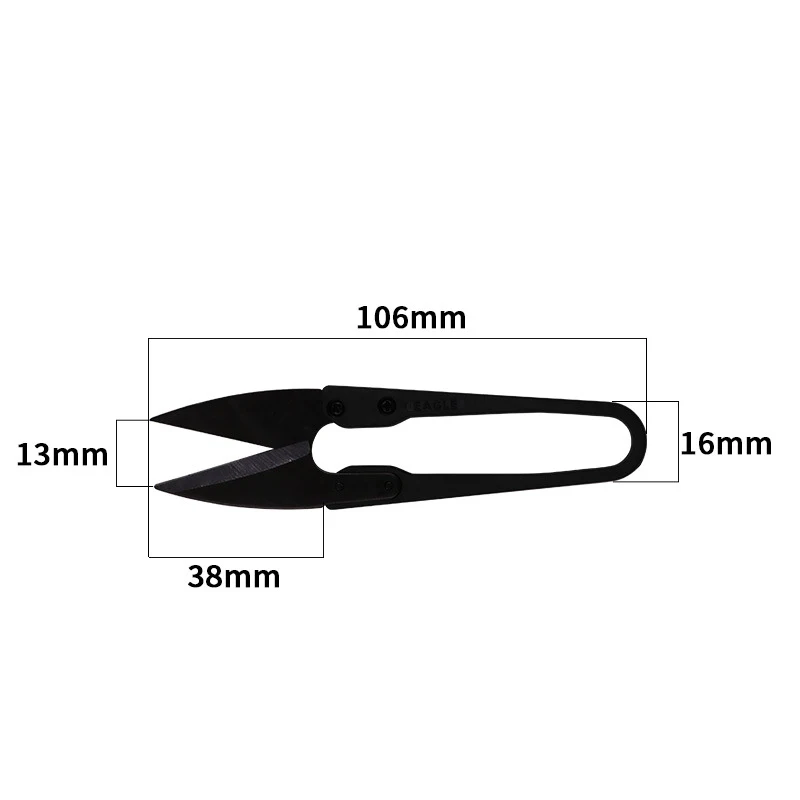 Black Blade Scissors Wear-resistant Stainless Steel Blade Not Easy to Stick Household Manual Life Durable Scissors Sewing Tools