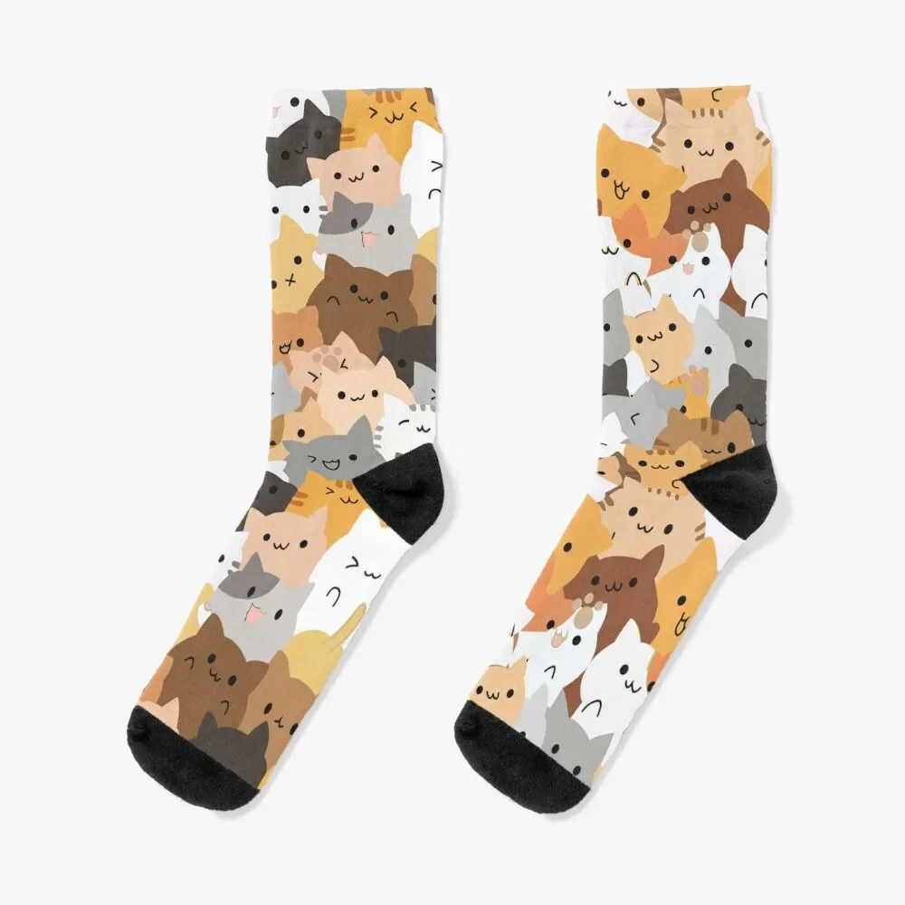 

Sweet Happy Cub Kittens - Cats Pattern Socks snow christmas gift Man Socks Women's