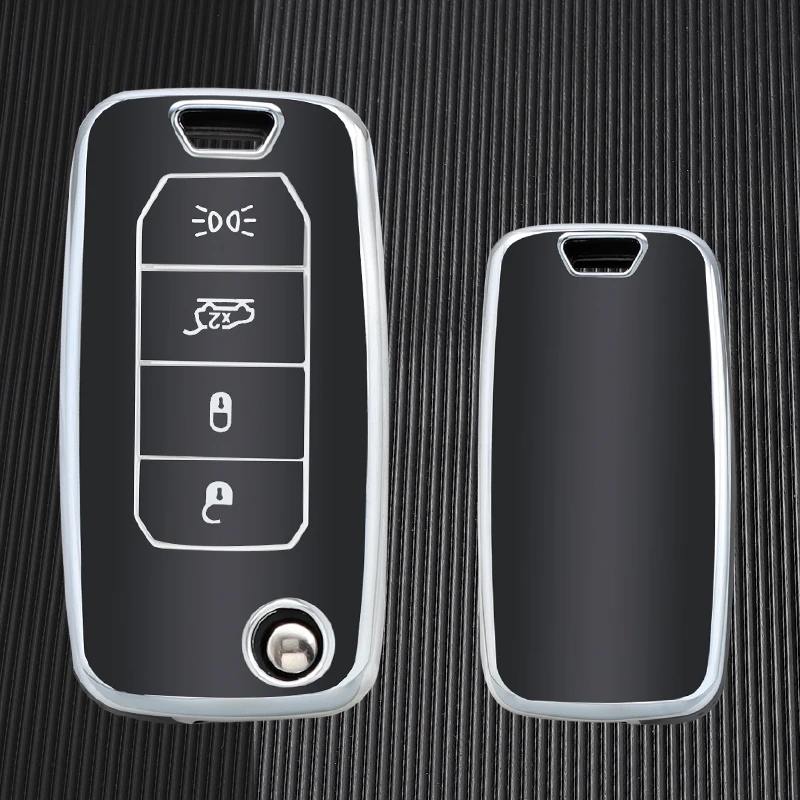 For Jeep Cherokee Renegade Grand for Dodge Ram Charger 1500 Challenger Chrysler 300C Jour Car Key Case Cover Accessories