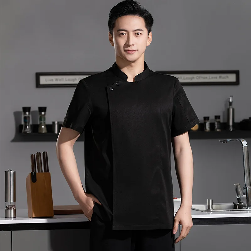 การจัดเลี้ยงโรงแรมร้านอาหารชุดเชฟฤดูร้อนแขนสั้นร้านอาหารตะวันตกร้านสเต็กโรงอาหาร Pastry Chef Workwear ผู้ชาย