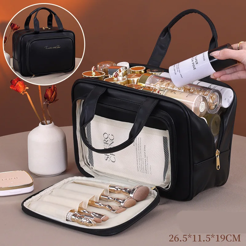 Waterproof Hook Toiletry Bag Large Folding Handbags Travel Makeup Cosmetic Razor Storage Organizer Case Bathroom Supplies