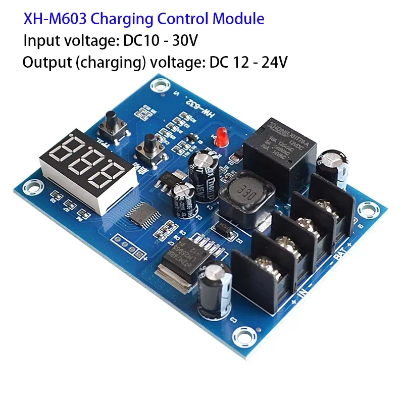 

XH-M603 Lithium Battery Charging Control Module DC 12-24V Storage Lithium Battery Charger Control Switch Protection Board