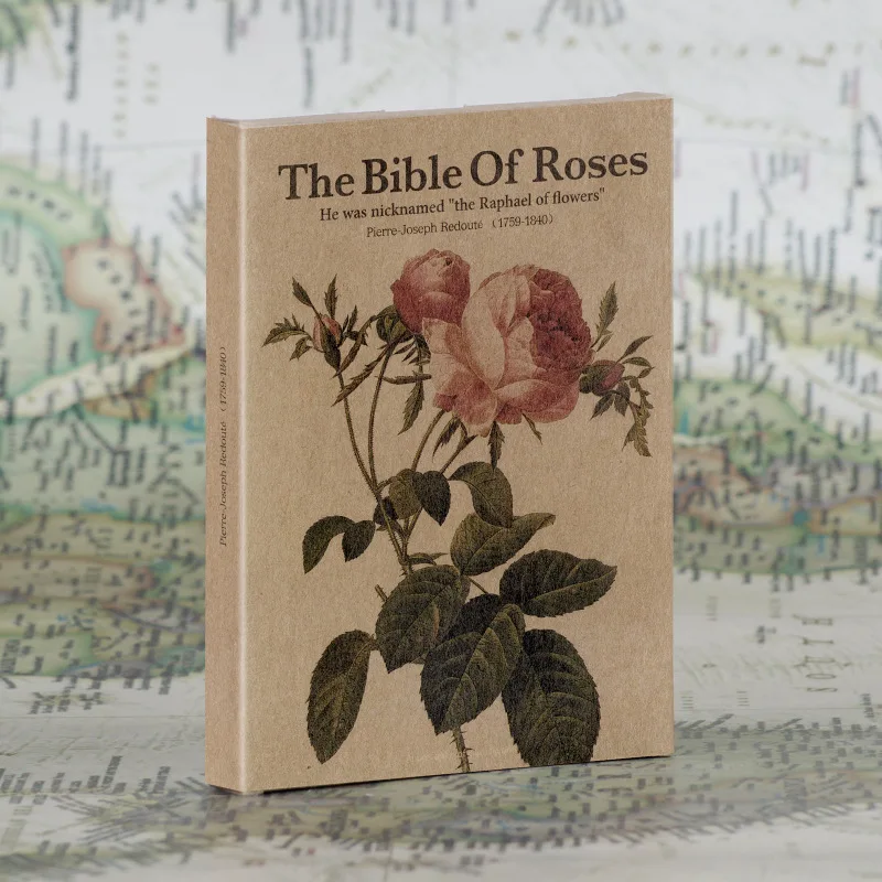 25Pcs/Lot Retro Kraft Paper Postcards The Bible Of Rose Art Illustration Greeting Card Decorative Card For DIY Junk Journal Gift