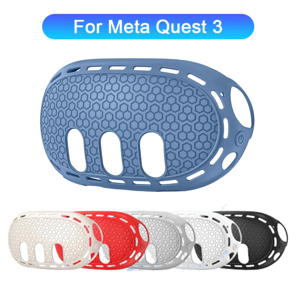 Silicone Protective Cover for Meta Quest 3 VR Headset Anti-scratch Protection Case Glasses Skin for Meta Quest 3 Accessories