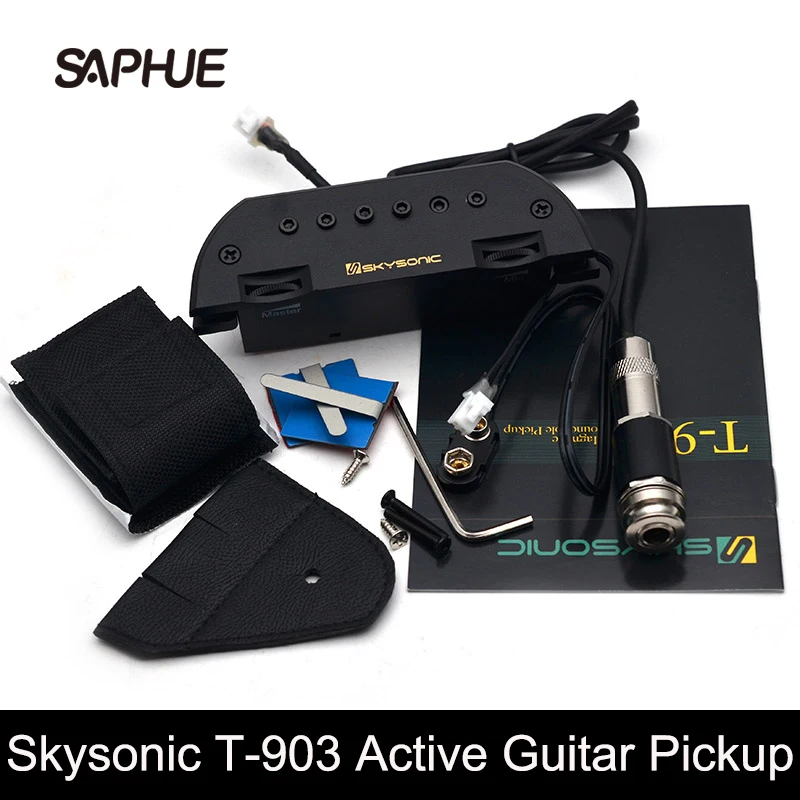 

Skysonic T-903 Active Acoustic Guitar Pickup Humbucker Sound-hole Pickup Magnetic + Mic Excellent Bass & Mid-range Response