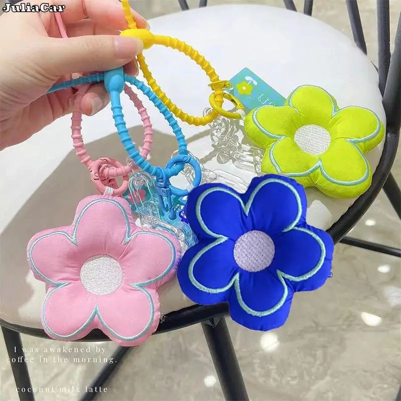 Fashion Stuffed Keychain Pendant Bag Charm Flower Accessories Handbag Ornaments Cute Lanyard Car Key Chain