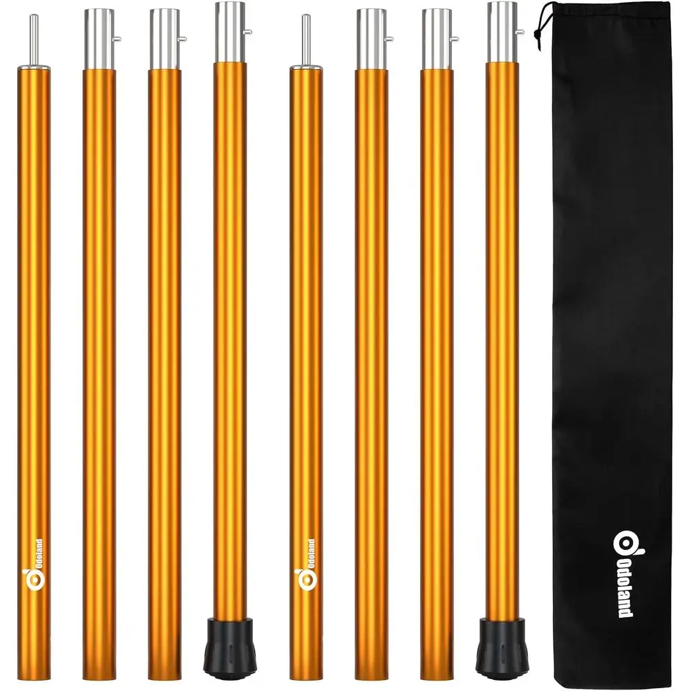 

Collapsible Lightweight Tent Poles Set of 2 for Camping, Backpacking, and Awnings