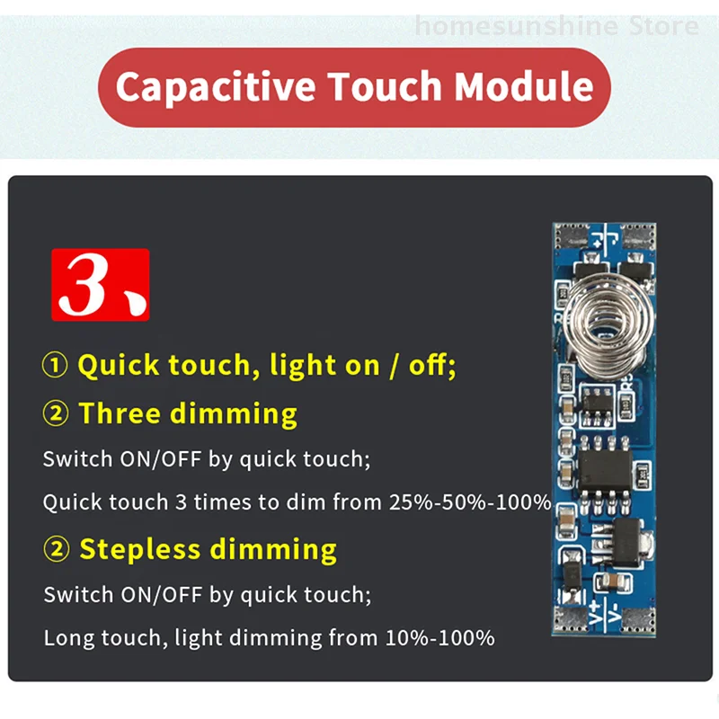 Multifunctional Smart PIR/IR/Touch Switch Human Body / Hand Wave Cabinet Light On/off Transducer Module Gate Controlled Switches