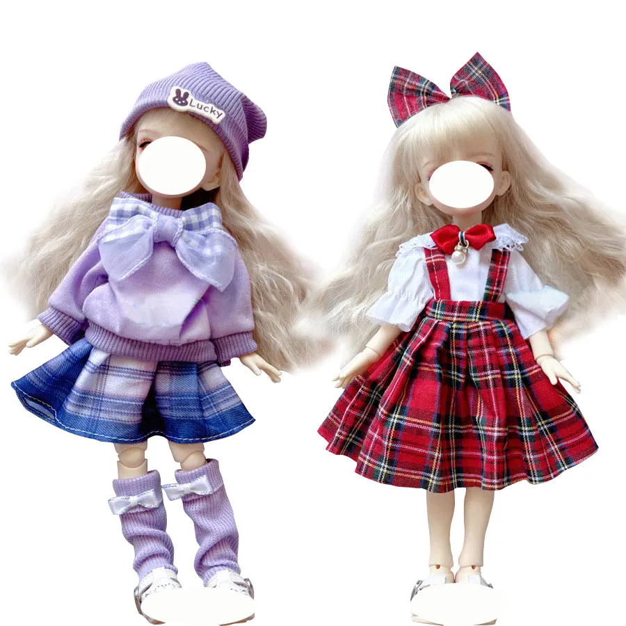 Pretty GG Series Cosplay Figures Clothes for 30 cm 1/6 Bjd Byte Doll DIY Maid Dress Up Cute Lolita Clothing Set Dolls Skirt