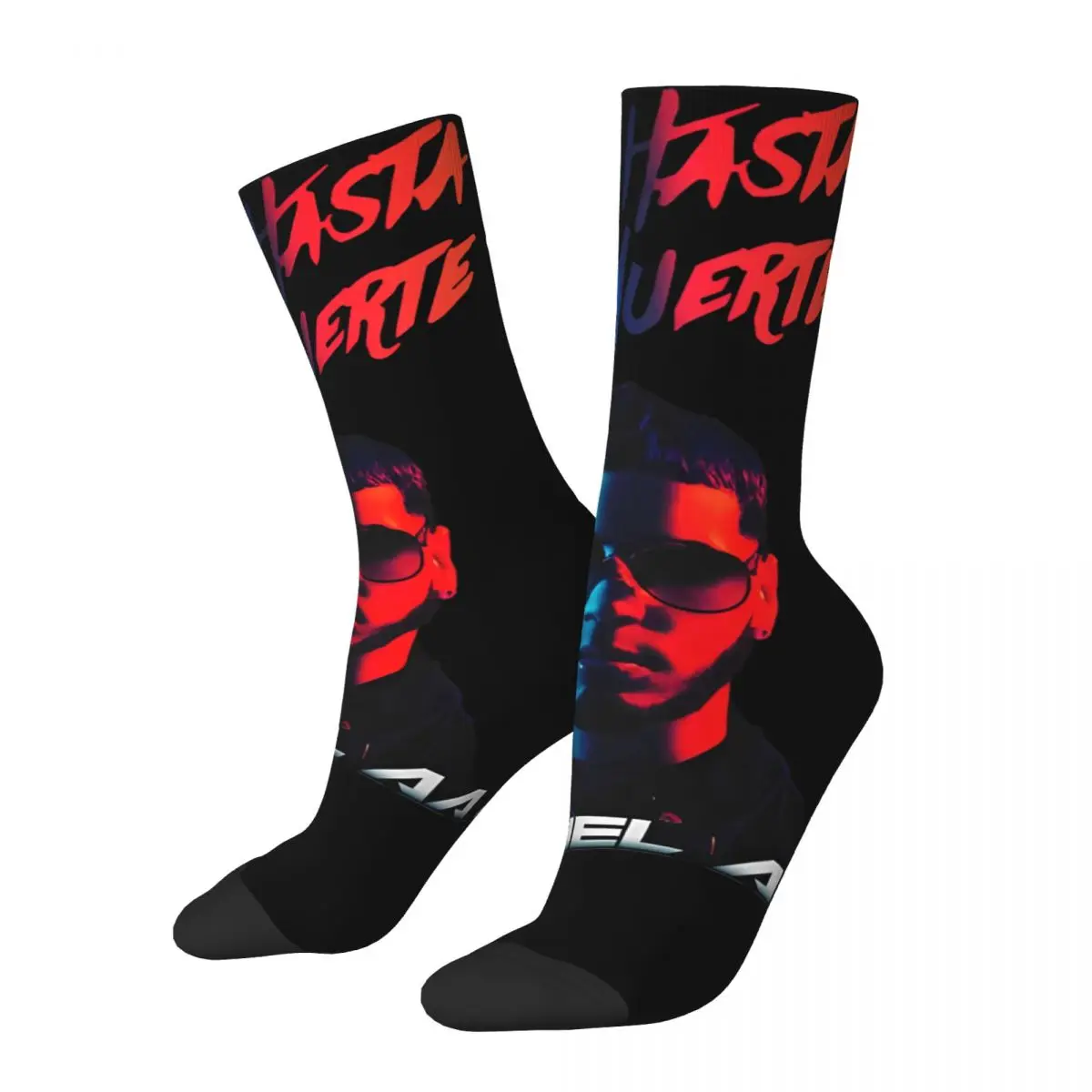 Real Until Death Anuel AA Rapper Socks Accessories For Men Women Print Socks Soft Birthday Present