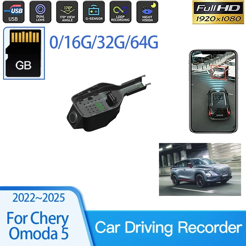 

Car Dashcam For Chirey Chery Omoda 5 C5 2022 2023 2024 ABSB Car Dash Cam Voor Player Auto Road Recorders Camera Auto Accessories