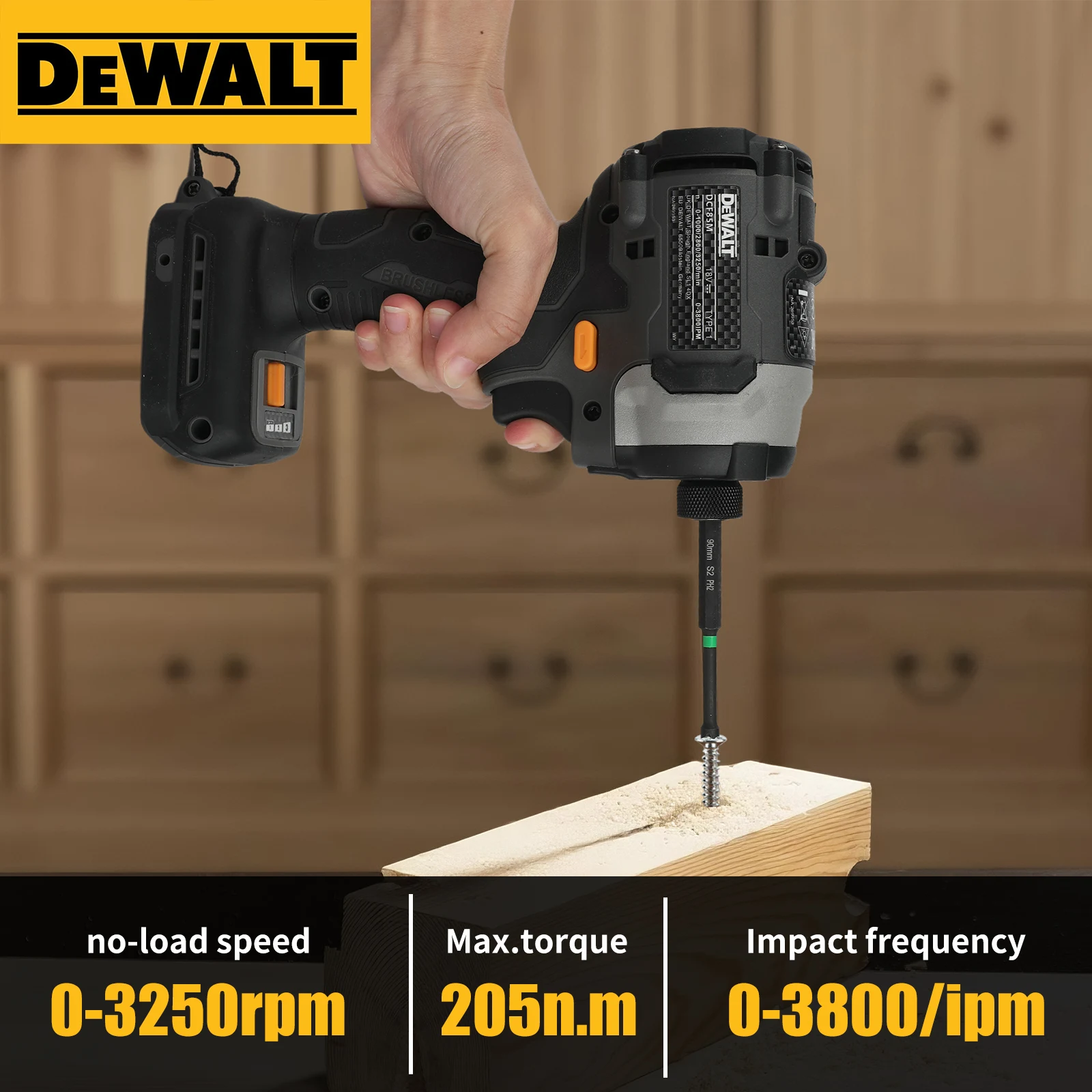 DEWALT 85m 20V batterie au Lithium outil Compact multifonctionnel électrique tournevis sans brosse, Rechargeable, perceuse à main, perceuse à percussion