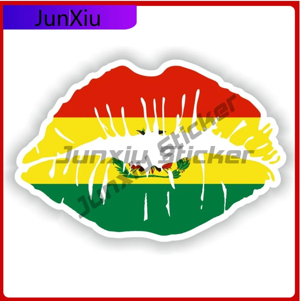 

Bolivia Flag Lips Shape With National Emblem Vinyl Car Decalsmotorcycle Stickers Funny Office Decoration For Camper Rv Van Bumpe