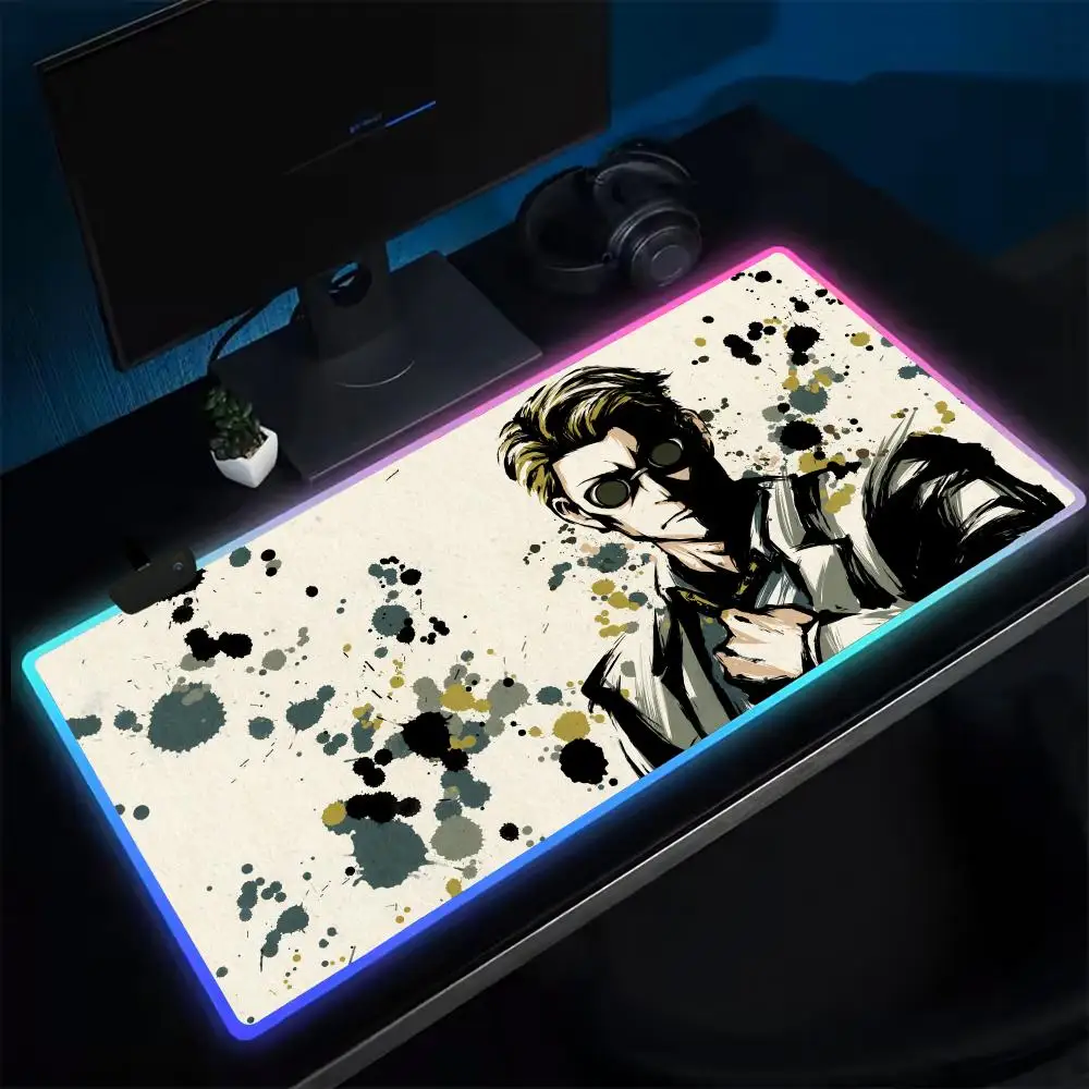 

Super Nanami Kento Juju Mouse Pad Anime Gaming Mouse Pad LED Table Pads Backlit Rubber Desktop XXL RGB Desk Mats