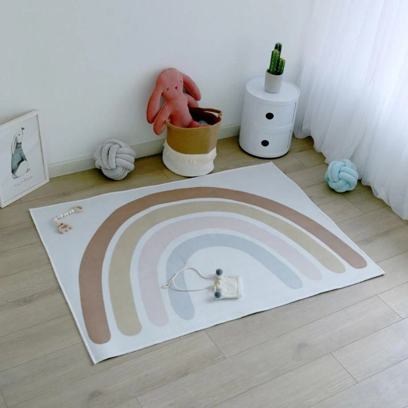 J15U Baby Kleinkind zum Spielen Bodenmatte Krabbeldecke Teppich Regenbogen Kinder Spielmatte