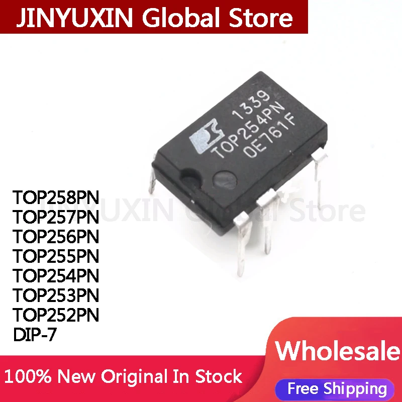 

10Pcs TOP258PN TOP257PN TOP256PN TOP255PN TOP254PN TOP253PN TOP252PN DIP-7 IC Chip In Stock Wholesale