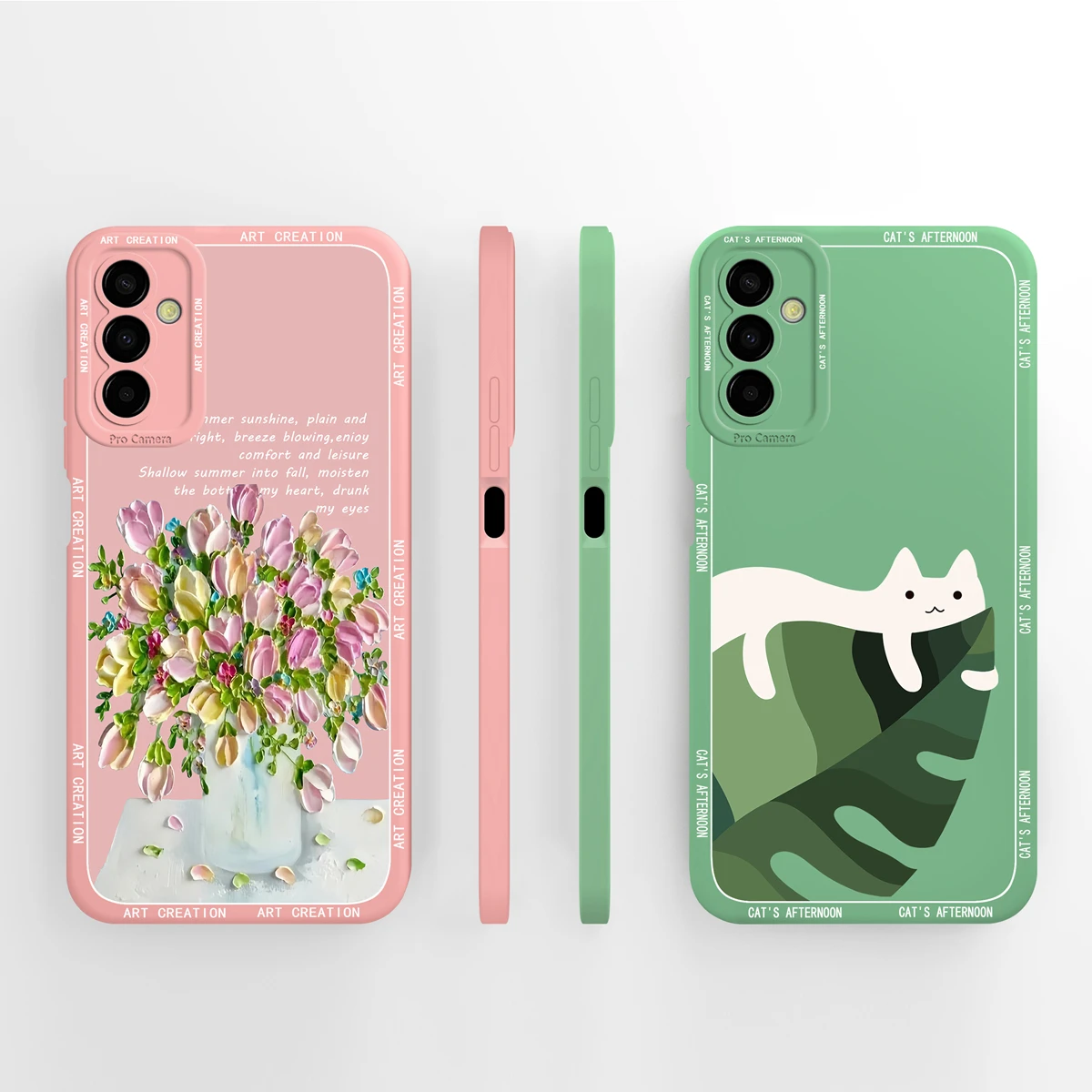 For Samsung Galaxy M13 4G Case Oil Painting Full Protection Phone Back Cover For Samsung M 13 Global Liquid Silicone Funda Shell