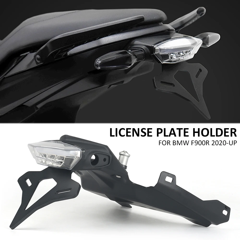 FOR BMW F900R F 900 R F900 R 2020- Motorcycle Rear Short Tail Stock License Plate Holder Tailstock Bracket Integrated LED Light