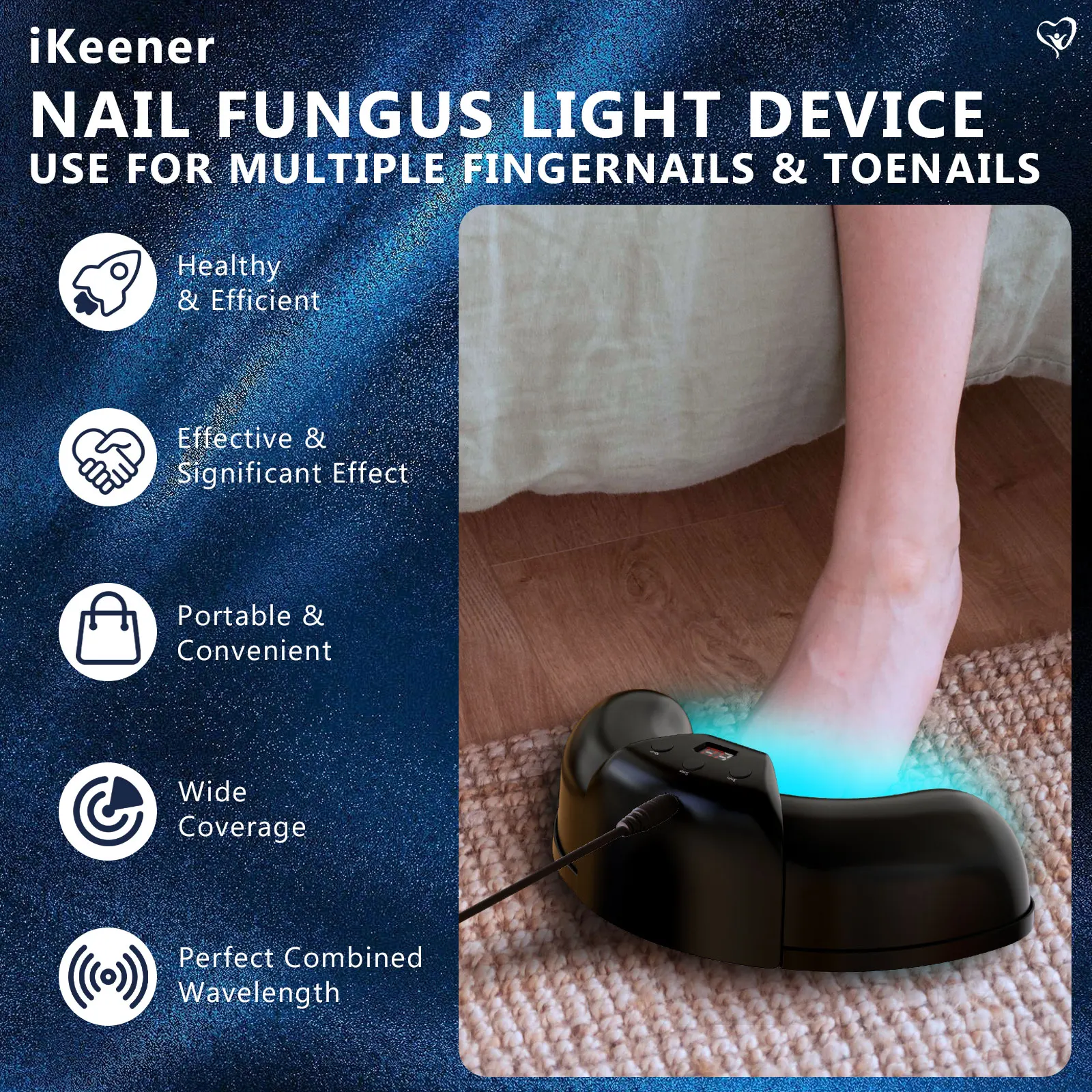 Laser for Nail Fungus Multiple Toenail 905nm470nm 7Minutes Painless Removes Calcium Nail Fungus&Ingrown toenail treatment