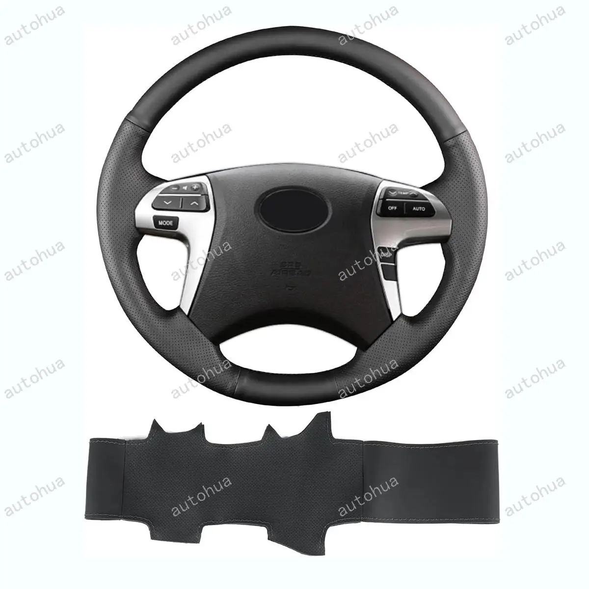 

Сшитый вручную чехол на руль для Toyota Camry XLE 2017/Highlander 2008 2011/Camry 2010/Hilux 2012/Hilux Invincible 2014