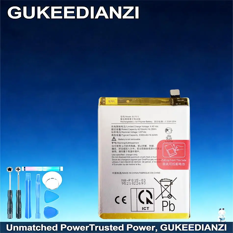 

Аккумулятор BLP815 для OnePlus Nord N10 5G, 4300 мАч, высокопроизводительный, стабильный